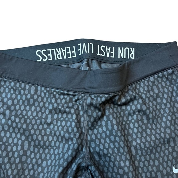 Nike Gray Spotted Full Length Leggings Size L Women - Picture 9 of 10